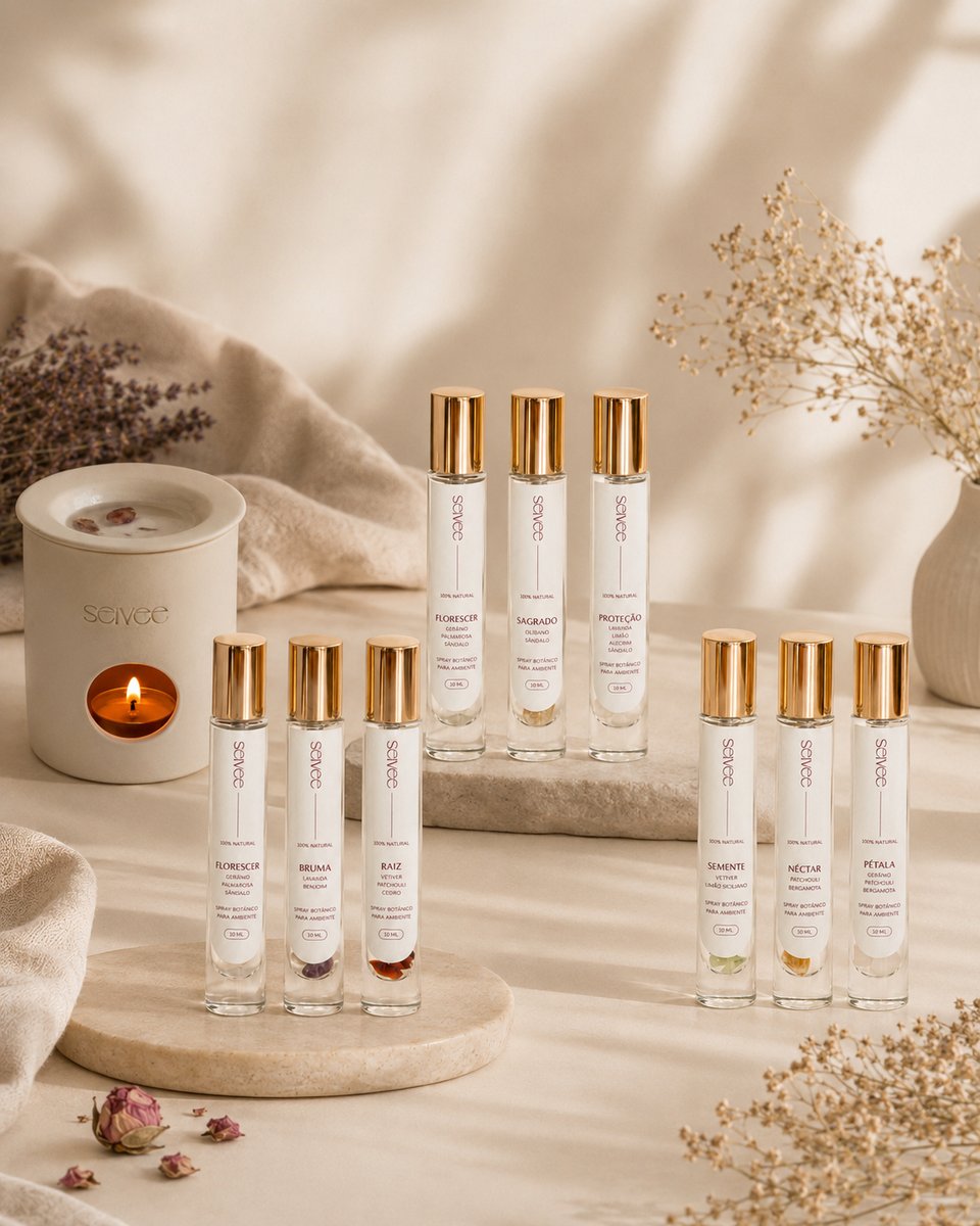 Sprays botânicos Seivee em formatos pequenos